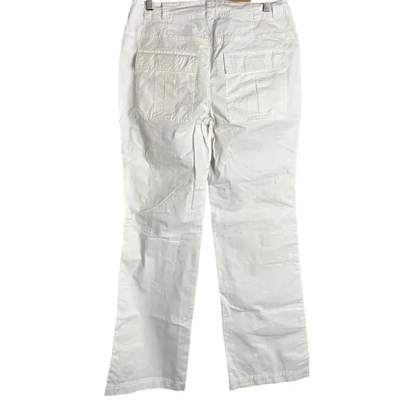 Free People The Thing Is Low Rise Utility Pants Optic White Size 8 - Picture 3 of 5